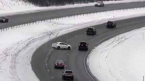 Feb. 2022; Multiple ice crashes caught on camera