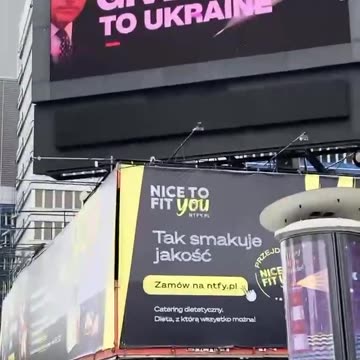 Billboard in Poland seen BEGGING Joe to give Kiev F-16 fighter aircraft