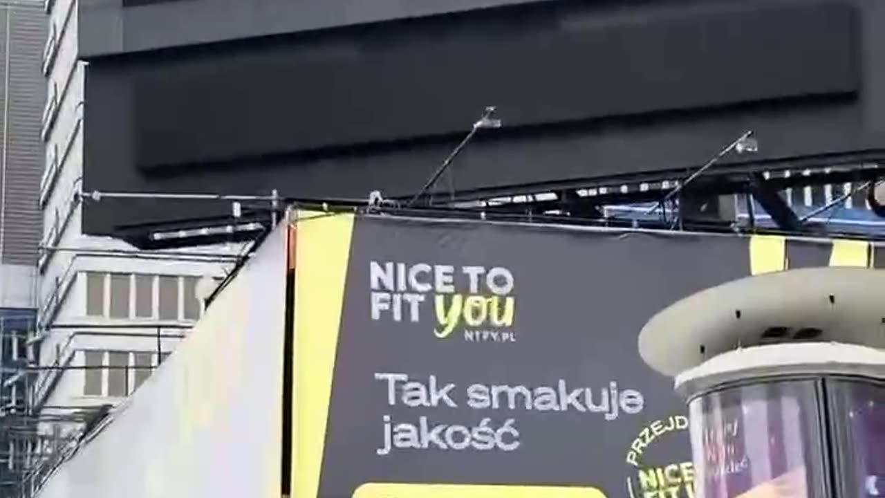 Billboard in Poland seen BEGGING Joe to give Kiev F-16 fighter aircraft