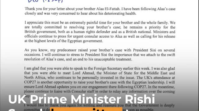Jailed Egyptian activist stops drinking water during COP27