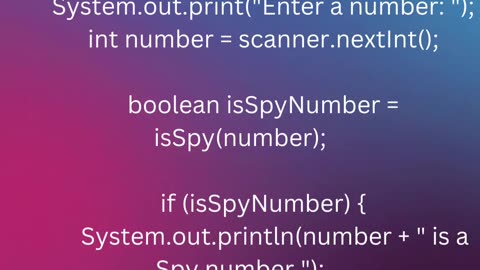 Spy Number Program in Javav
