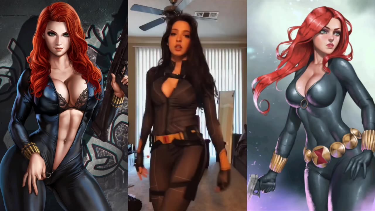 BLACK WIDOW [sexy girls HOT cosplay tiktoks compilation april 2022]