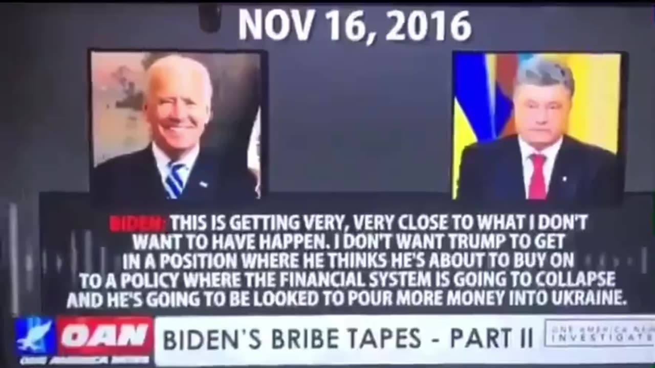After Trump Inauguration Biden threatens Ukraine's Poroshenko w/ economic and physical consequences