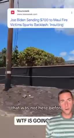 MAUI island - Miles of fencing going up around Lahaina, enclosing the city.