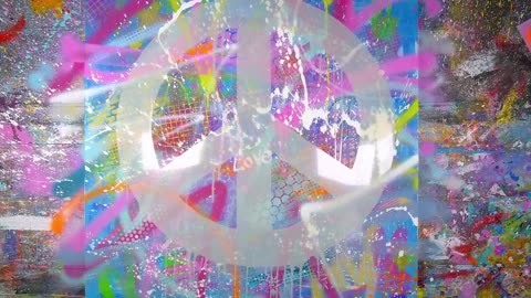Colorful Pop Art / Abstract Painting Demo With Stencils | Peace9