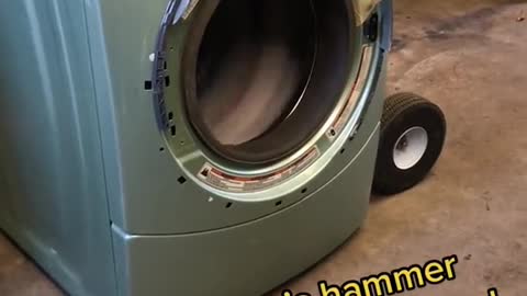 Thor's hammer could take out this WhirlpoolNot evenwasher!!