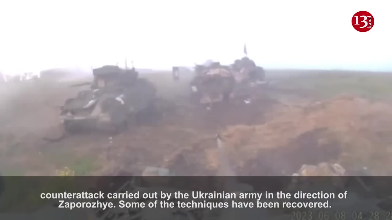 Footage from battle in which Ukrainian army lost 2 “Leopard 2”tanks and 13 Bradley armored vehicles