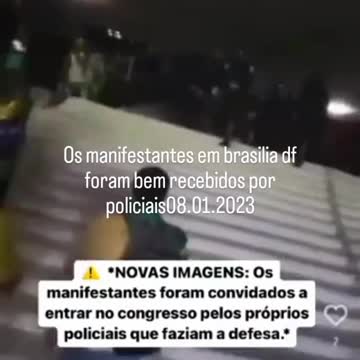 Manifestantes bem recebidos por.policiais