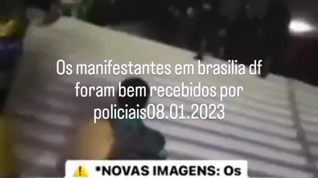 Manifestantes bem recebidos por.policiais