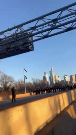 Gaza ceasefire protest has shut down I-76 west in Philadelphia.