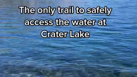 The only trail to safely access the water at Crater Lake