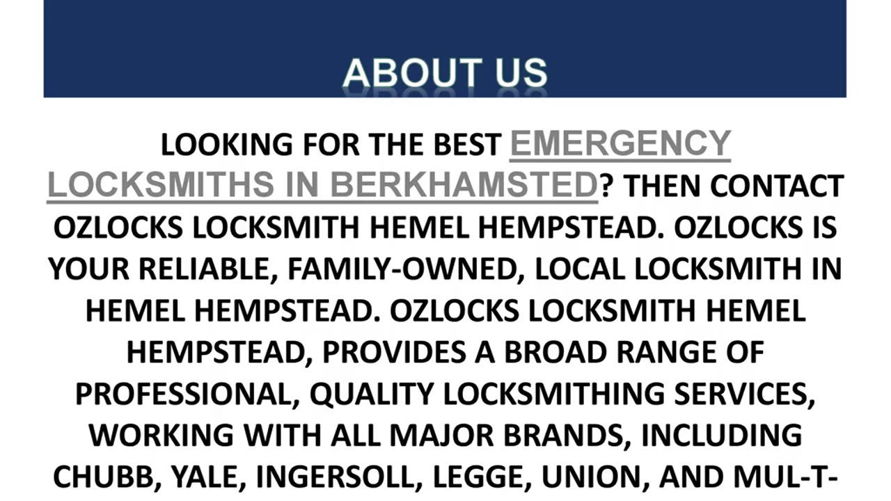 Best Emergency Locksmiths in Berkhamsted