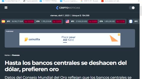 Hasta los bancos centrales venden sus reservas de dolares para comprar oro