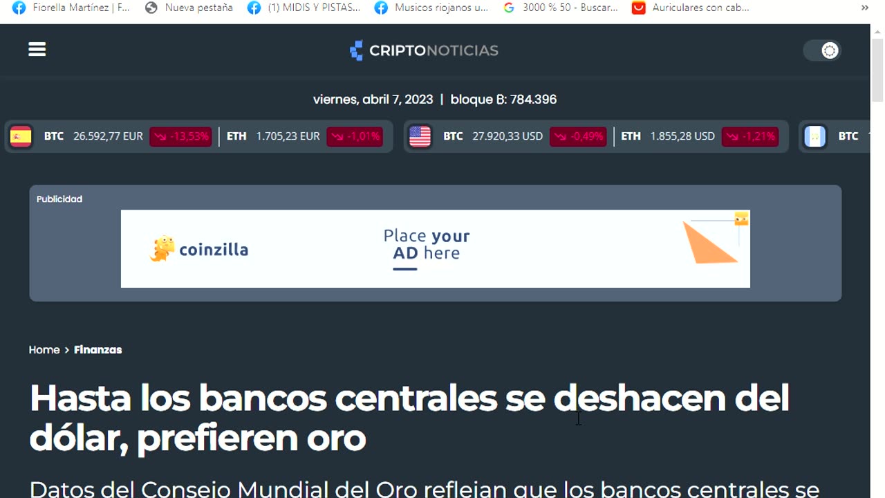 Hasta los bancos centrales venden sus reservas de dolares para comprar oro