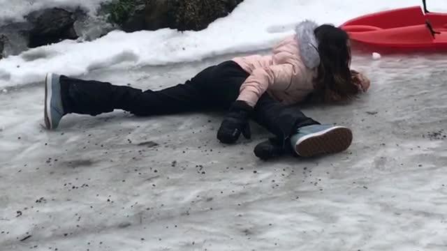 Walking on ice fail