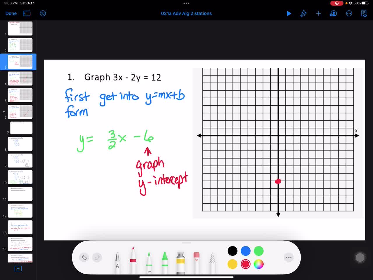 021a-022 Advanced Algebra station problems