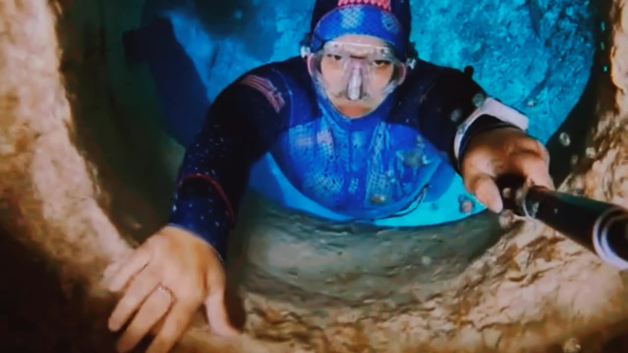 Under water