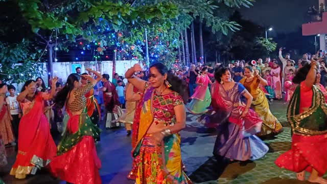 Beautiful ladies Indian Garba dance