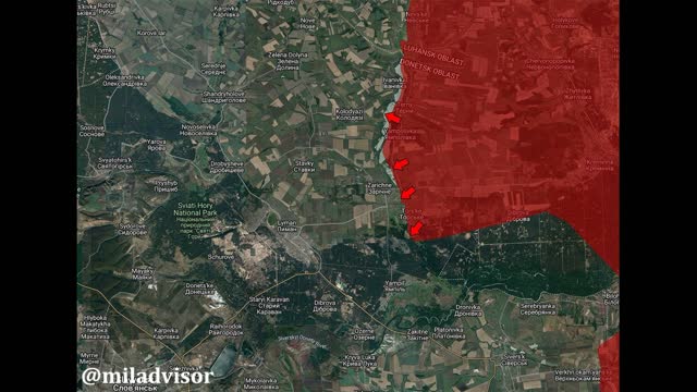 There is a Russian counteroffensive towards Liman.