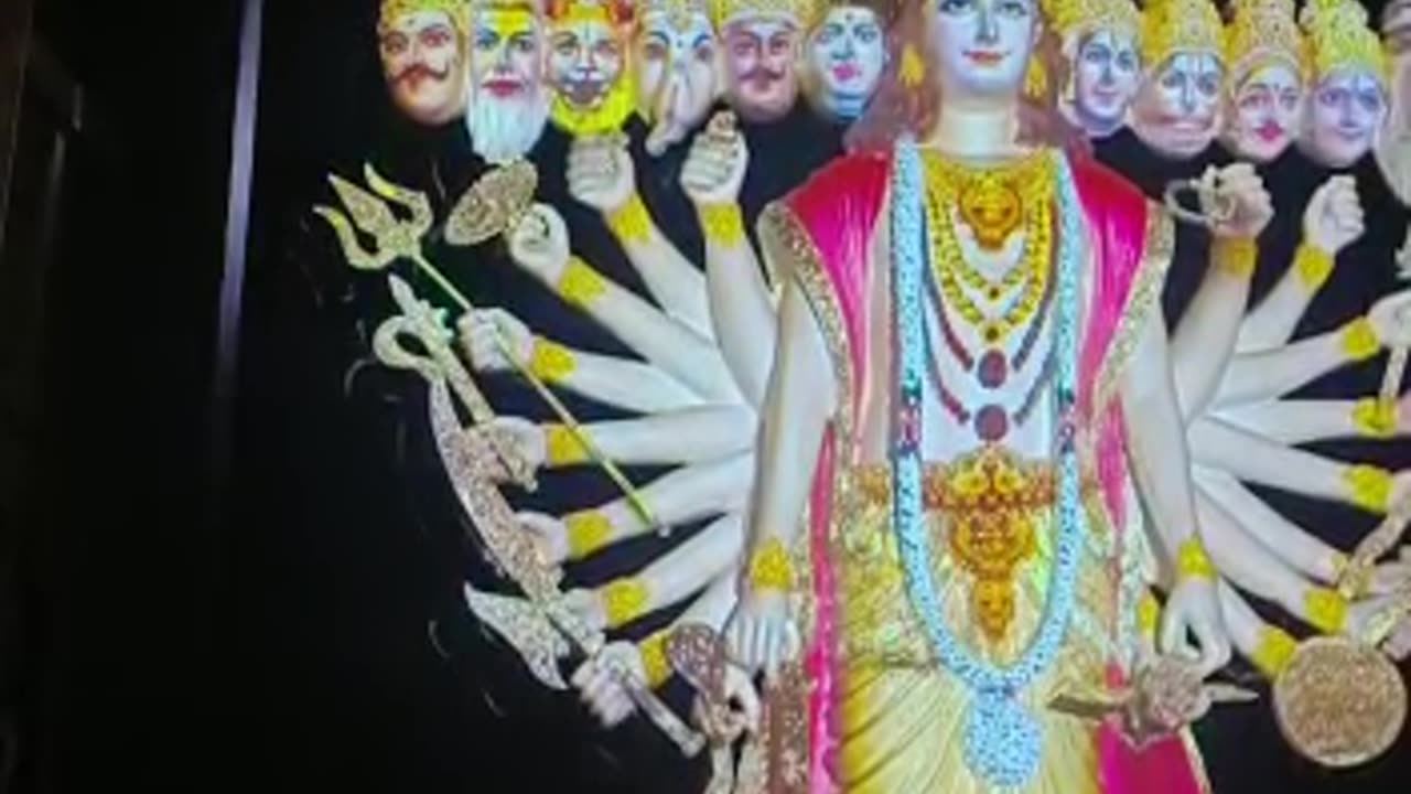 Amazing laser light show of lord Vishnu