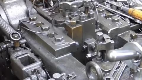 The process of making bolts in the factory