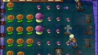 Plants vs Zombies Aventura Noche Nivel 2 8