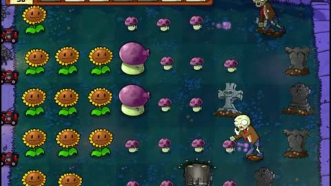 Plants vs Zombies Aventura Noche Nivel 2 8