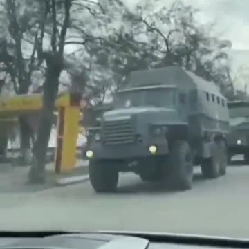 Russian Troops Entering Kherson (North of Crimea)