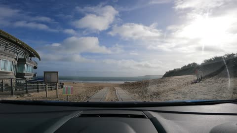In the car at a beach . WALES 2022