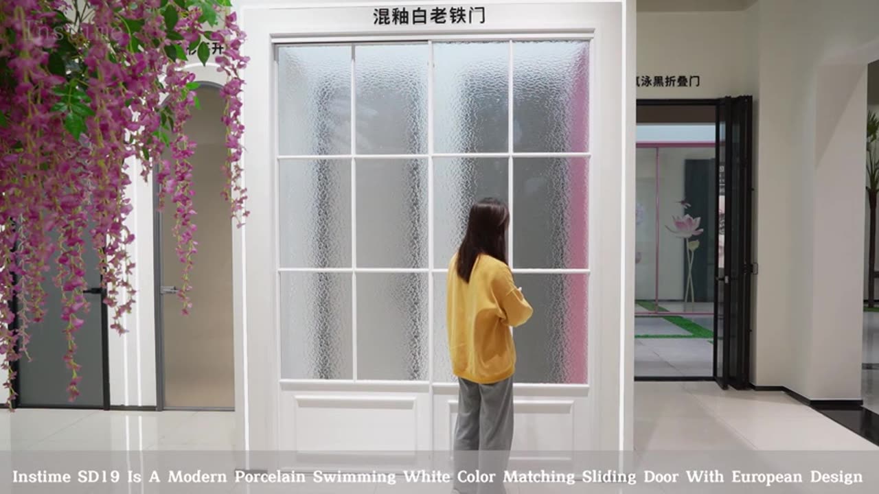 Instime Tempered Glass Stacker Sliding Patio Doors Frameless Aluminum Interior Sliding Door