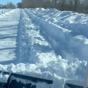 Clearing snow from the driveway… running out of room!
