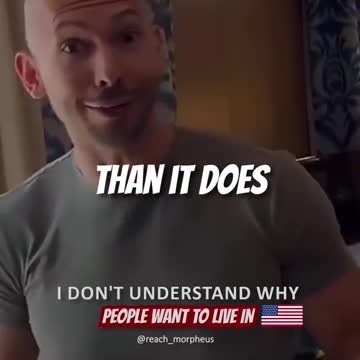 Andrew Tate on "Why Does People want to Live in America?"