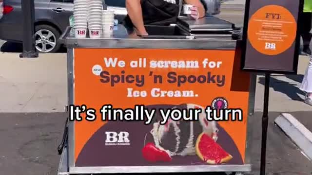 Trying the new Spicy 'n Spooky Ice Cream from