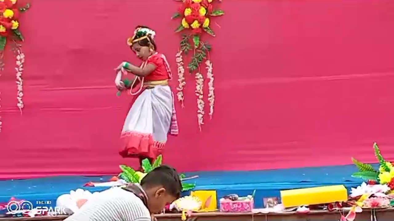 Village little girl dance