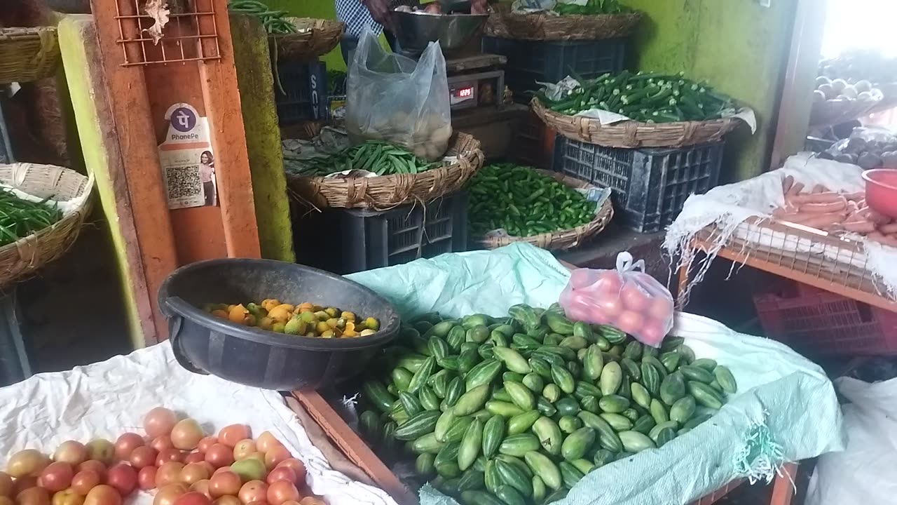 Vegetable market fresh vegetables 🍆 fruits