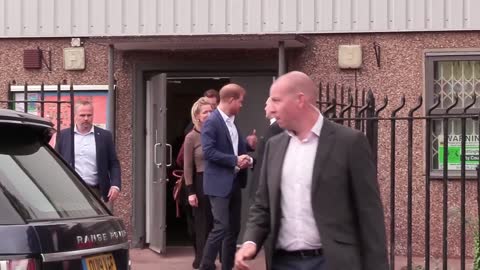 Duke of Sussex Prince Harry visits Nottingham Recording Studio