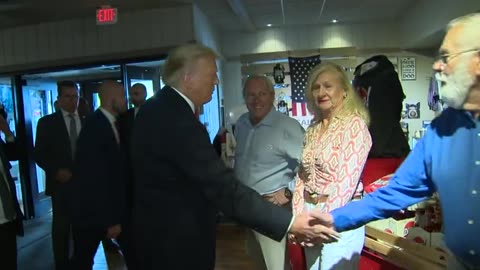 ~ Trump Arrives At Conservative Breakfast In Iowa ~