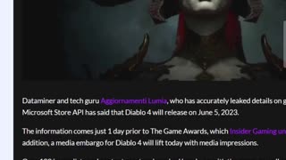 Diablo 4 release date leaked