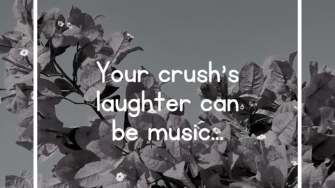 Your crush's laughter can be music..