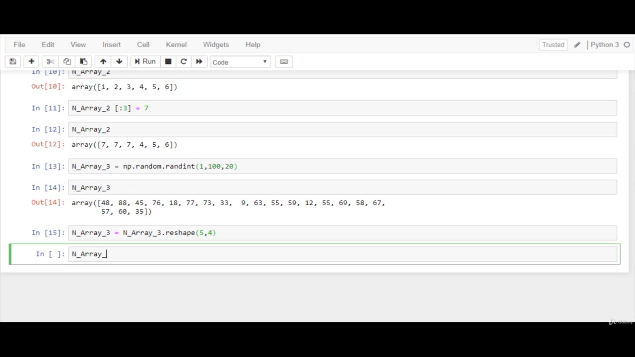 Python Full Course - Chapter 6 - 4. Indexing and Slicing in Numpy Python