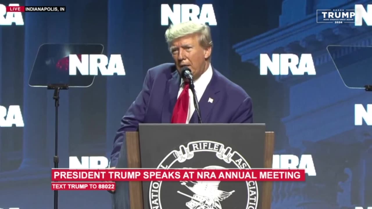 Donald Trump Speech at Annual NRA in Indianapolis - April 14, 2023