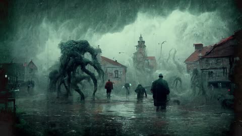 Cthulhu Invades Town, Horror Town Ambience , Scary Stories , Monster Noises Scary , Creepy Music