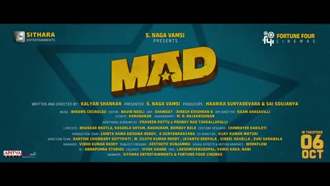 MAD - Official Trailer - Kalyan Shankar - S. Naga Vamsi - Bheems Ceciroleo -