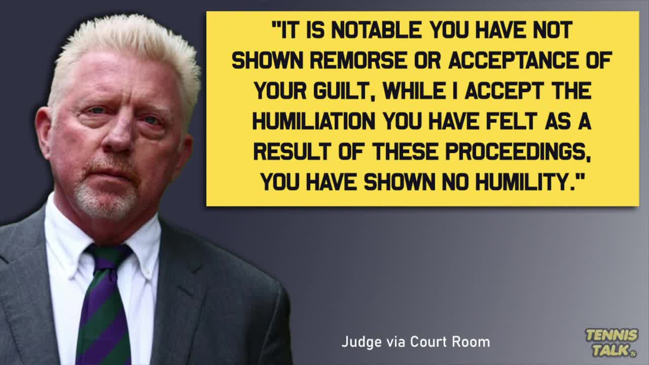 FORMER WIMBLEDON CHAMPION BORIS BECKER GOES TO PRISON