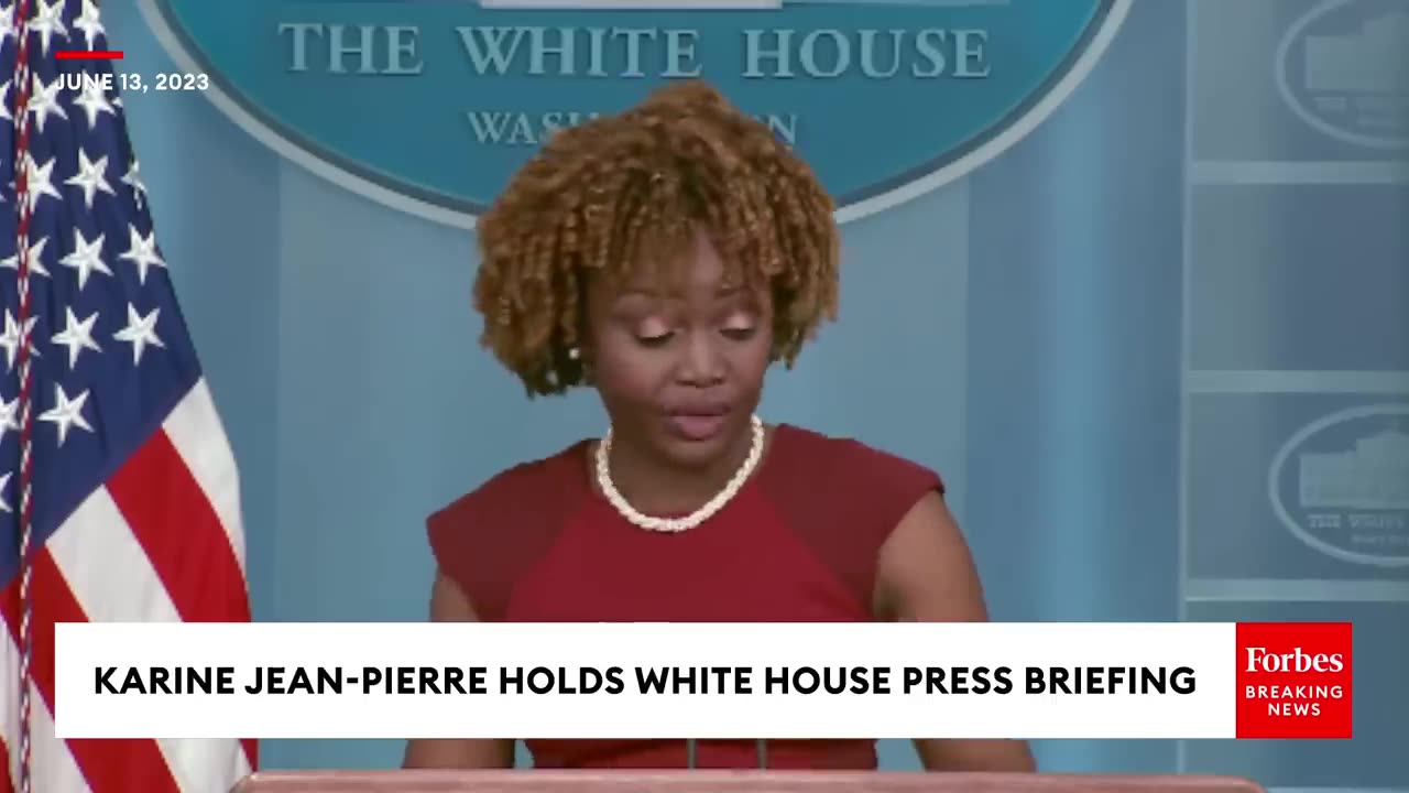 Reporter Grills Jean-Pierre After Trans Influencer Goes Topless At WH Pride Celebration