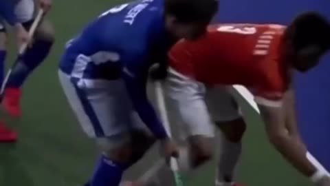 Outstanding clearance in hockey match