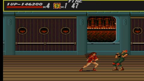 Resetting Streets of Rage version of genesis with the character (BLAZE).