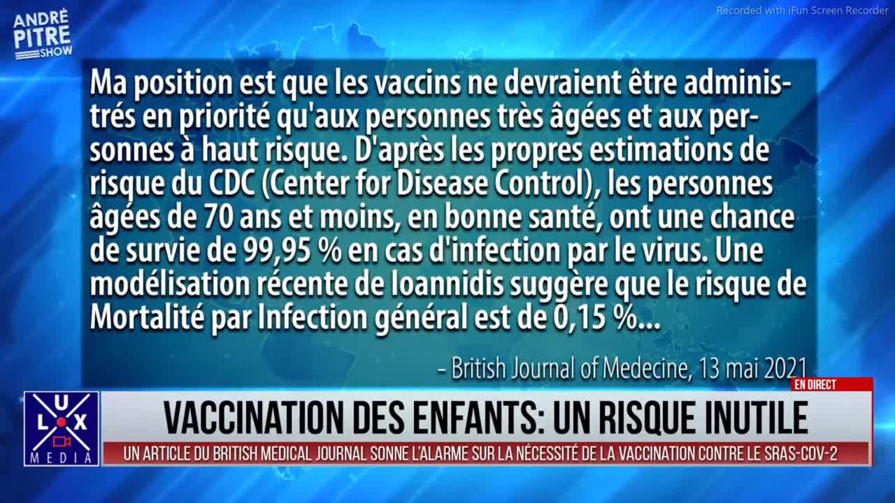 Vaccin des enfants ( Un risque inutile )