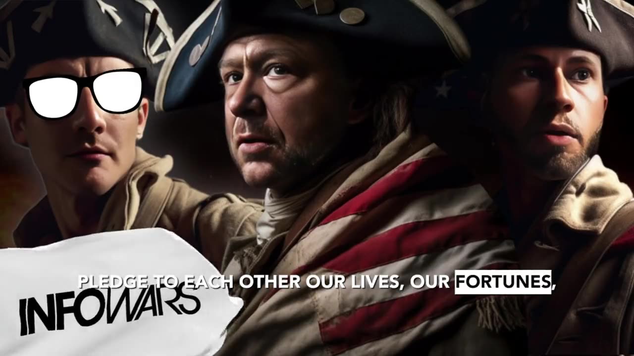 Declaration of Independence read AI voices of Alex Jones Owen Shroyer and Harrison Smith