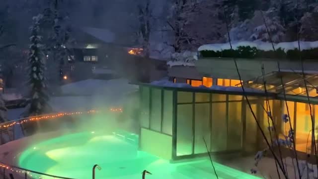 Swam someday in the winter in the pool